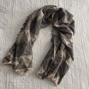 Grey and Taupe Blanket Scarf